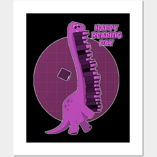 happy reading day booksaurus Posters and Art